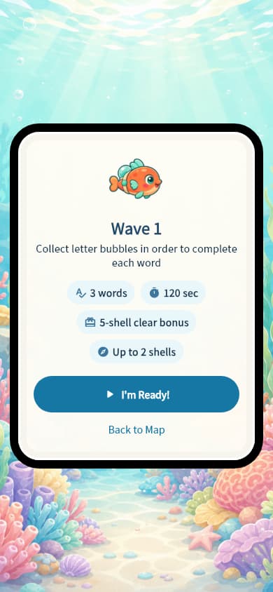 Wordfish: Bubble Reef 공식 스토어 화면